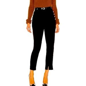 L’ACADEMIE (revolve) Mirabella Black Front Slit Pants SZ S